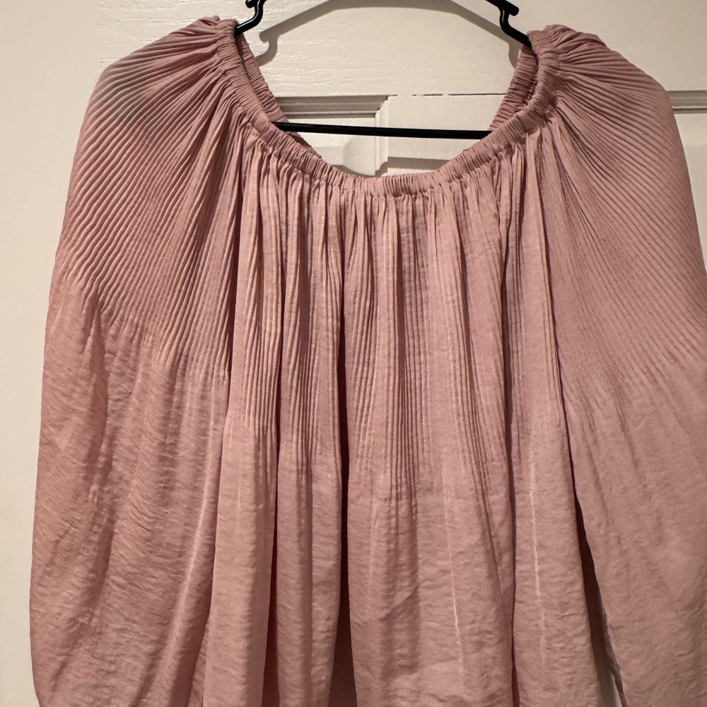 Pink Off-Shoulder Blouse